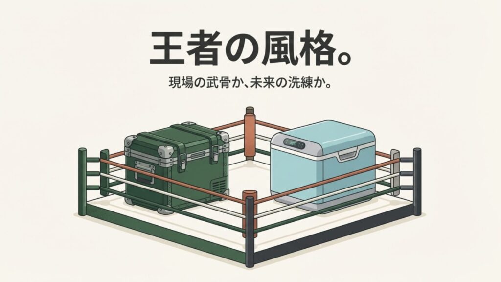 現場仕様のマキタと高機能なアンカーの最強車載冷蔵庫イメージ