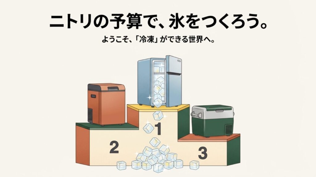 ニトリ級の予算で買える冷凍対応の車載専用冷蔵庫（Sunpieなど）の紹介