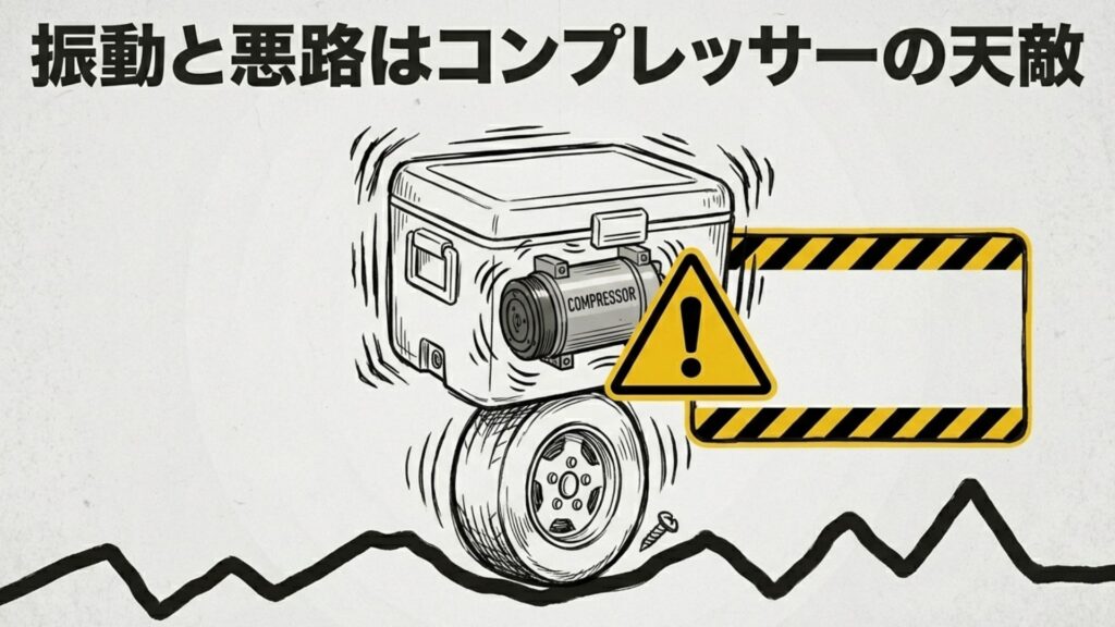 振動によるコンプレッサー故障を防ぐための注意点