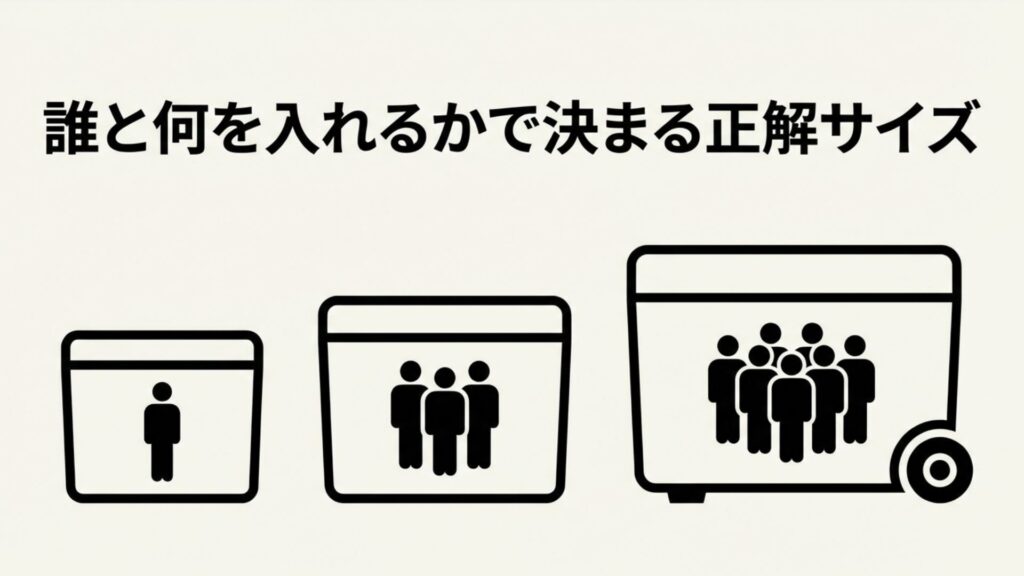 使用人数と用途に合わせて選ぶポータブル冷蔵庫のサイズ基準