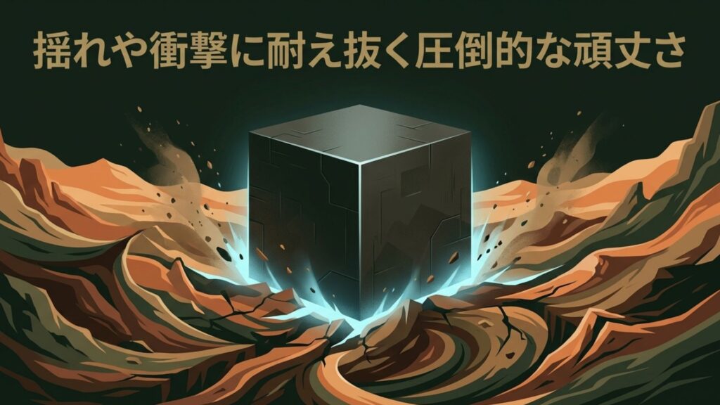 揺れや衝撃に耐え抜く圧倒的な頑丈さを持つエンゲルのポータブル冷蔵庫のイメージ